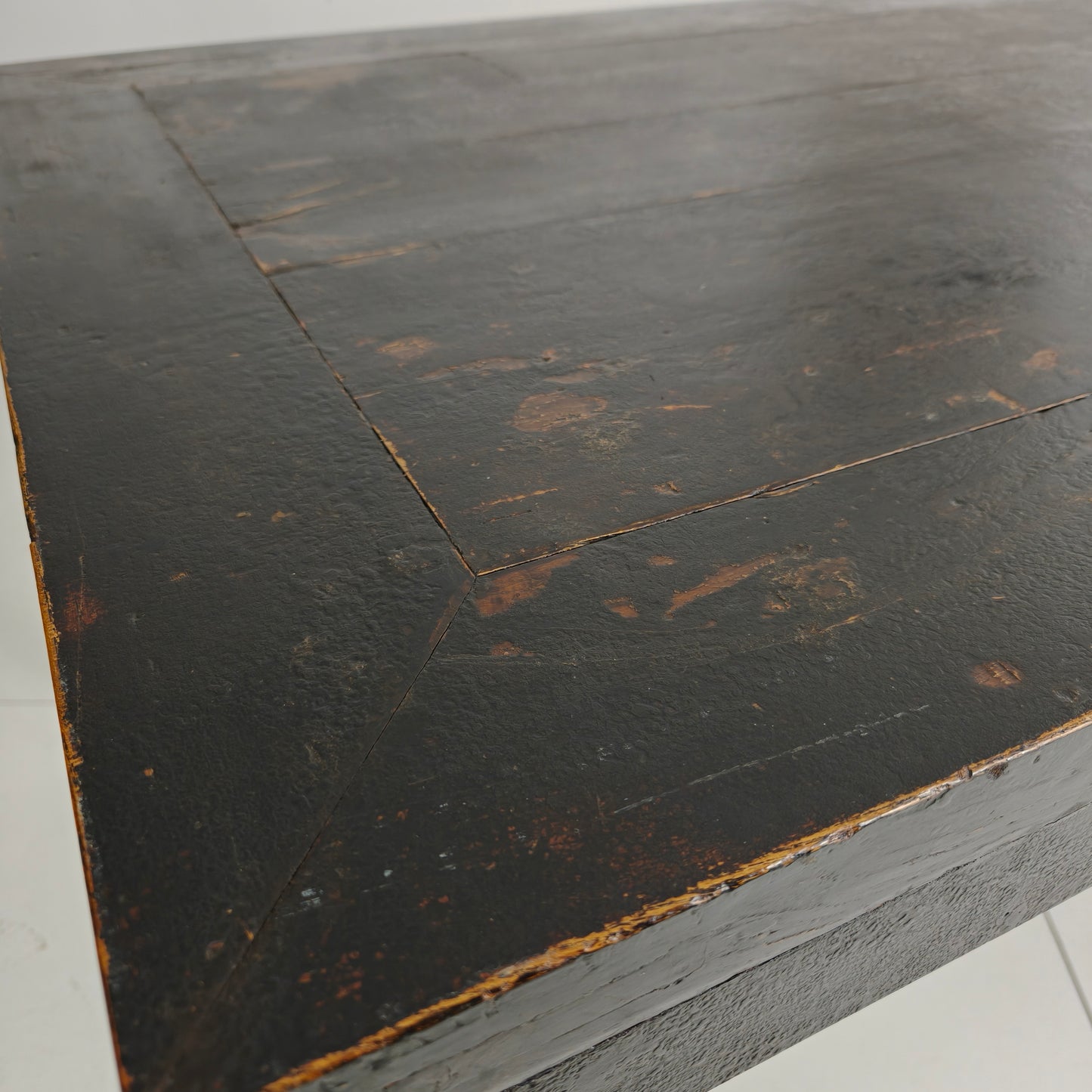 Black Chinese Qing Dining Table (230 cm) — Mid to Late 18th Century — Original Lacquer