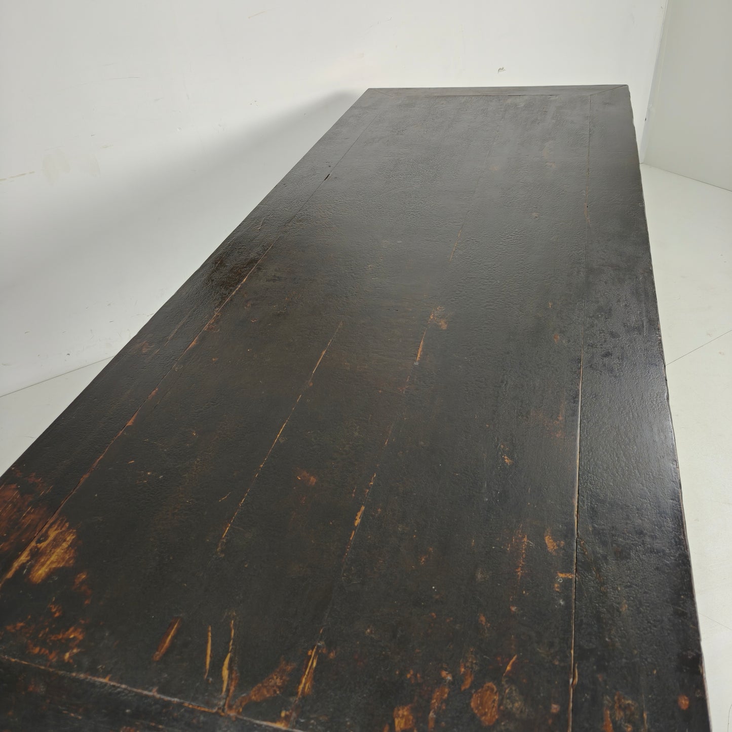 Black Chinese Qing Dining Table (230 cm) — Mid to Late 18th Century — Original Lacquer
