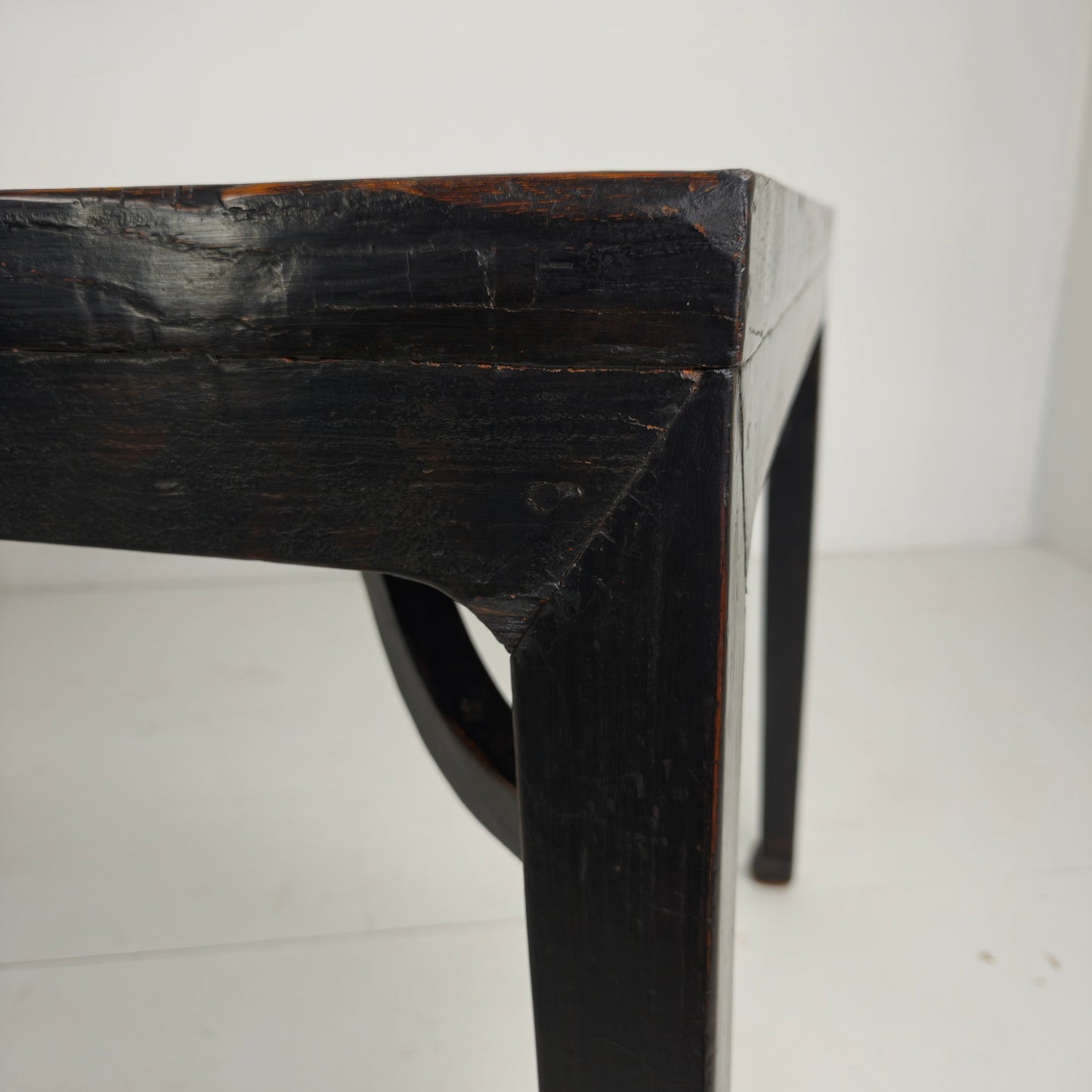 Black Chinese Qing Dining Table (230 cm) — Mid to Late 18th Century — Original Lacquer