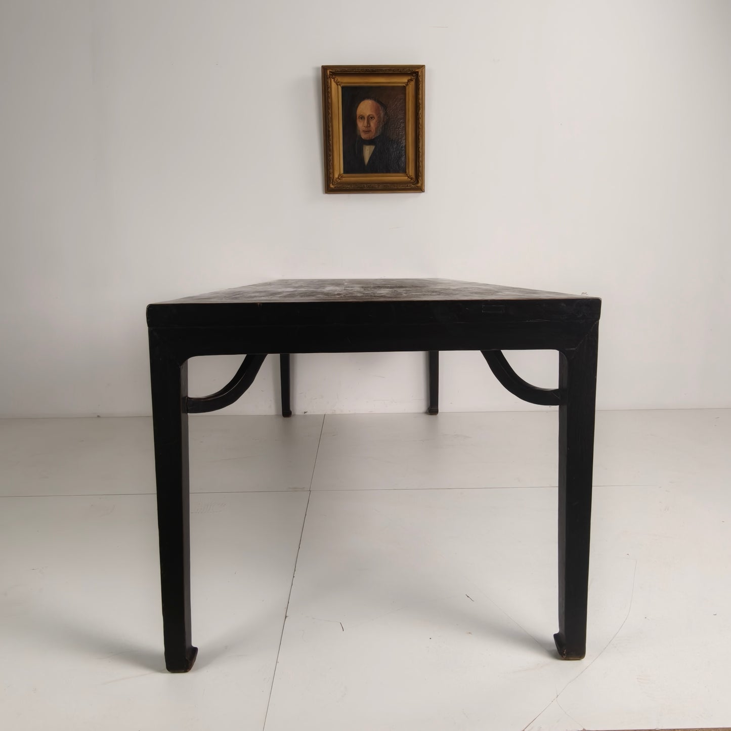 Black Chinese Qing Dining Table (230 cm) — Mid to Late 18th Century — Original Lacquer