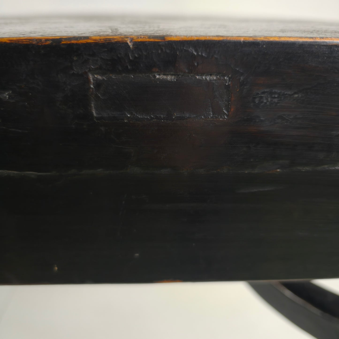 Black Chinese Qing Dining Table (230 cm) — Mid to Late 18th Century — Original Lacquer