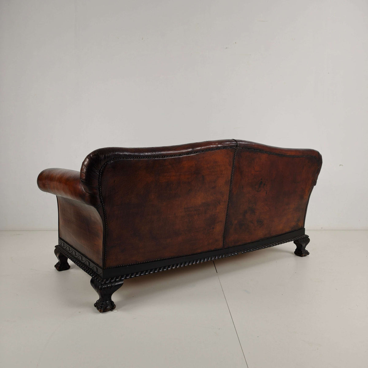 Early 20th Century Country House Camelback Club Sofa Early 20th Century Country House Camelback Club Sofa