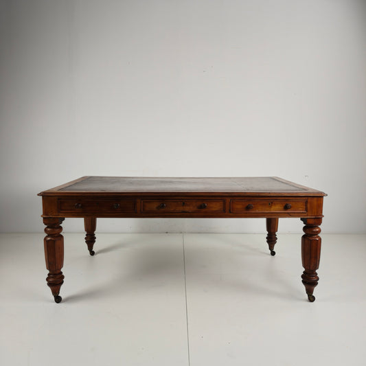 19th Century English Double-Sided Partner Desk / Writing Table by S. & H.; Jewell, A.