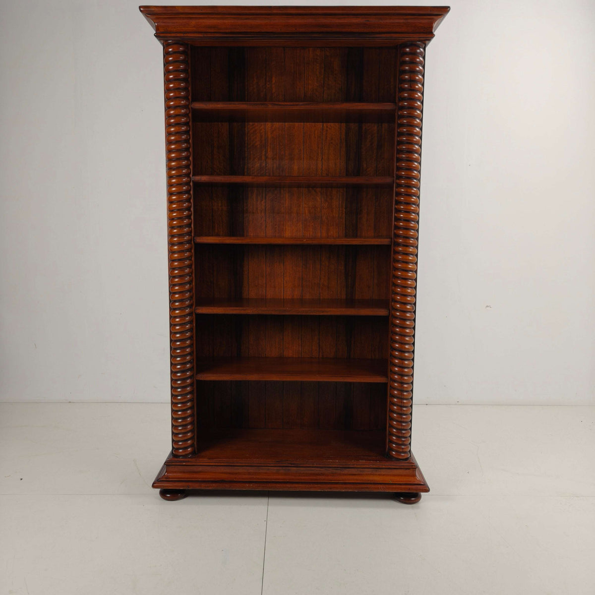 Barley Twist Open Bookcase – Solid Walnut, circa 1930 Barley Twist Open Bookcase – Solid Walnut, circa 1930