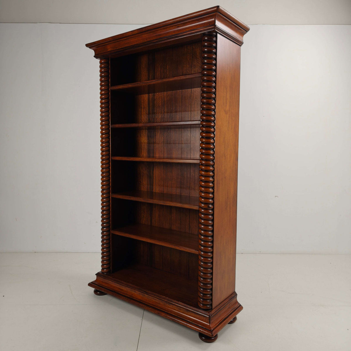 Barley Twist Open Bookcase – Solid Walnut, circa 1930 Barley Twist Open Bookcase – Solid Walnut, circa 1930