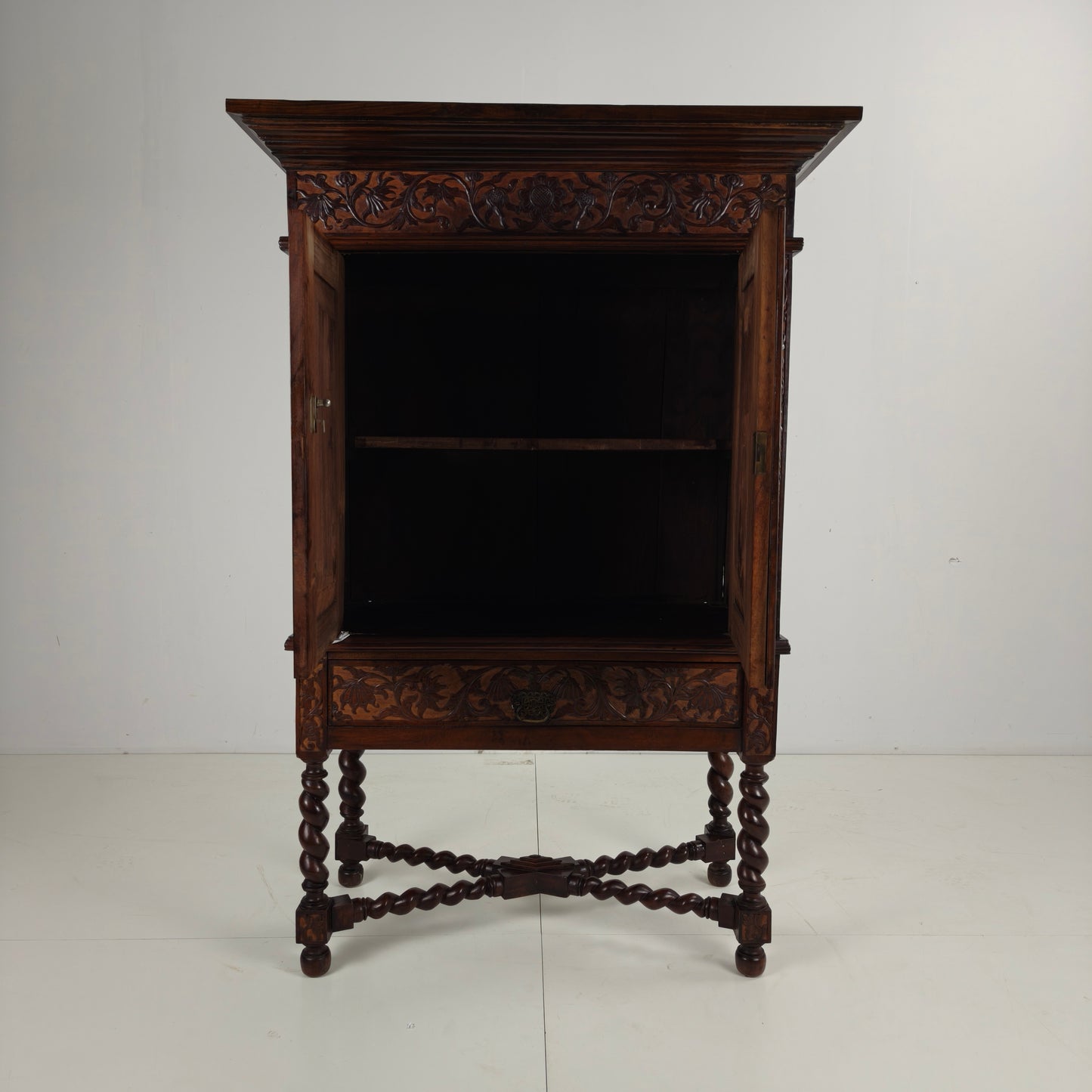 19th Century Carved Colonial Cabinet – Dutch East Indies