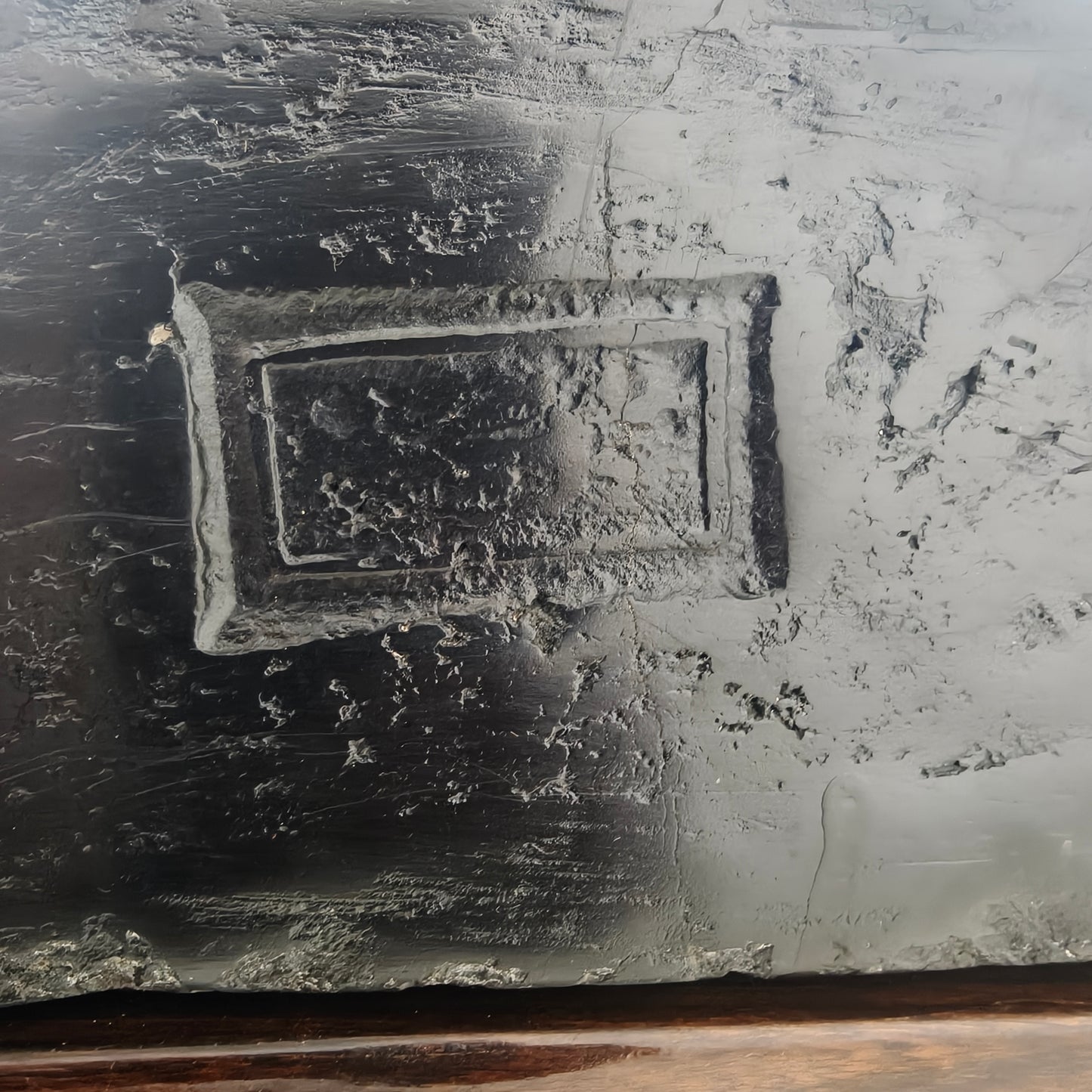 Rare Imperial Chinese Golden Brick (Jīn Zhuān) on Custom Hardwood Display Table
