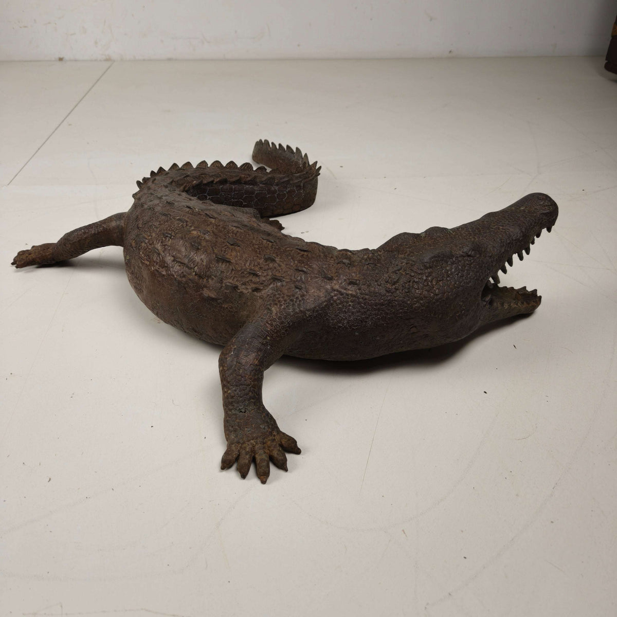 20th Century Monumental Bronze Crocodile Sculpture 20th Century Monumental Bronze Crocodile Sculpture