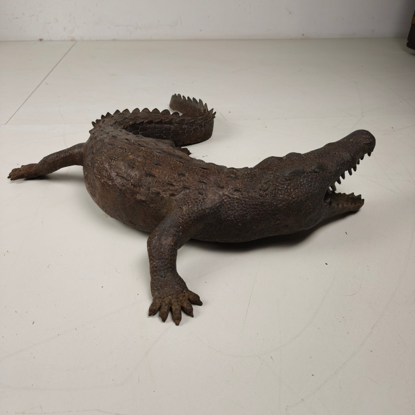 20th Century Monumental Bronze Crocodile Sculpture 20th Century Monumental Bronze Crocodile Sculpture