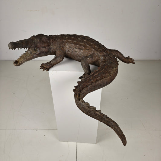 20th Century Monumental Bronze Crocodile Sculpture 20th Century Monumental Bronze Crocodile Sculpture