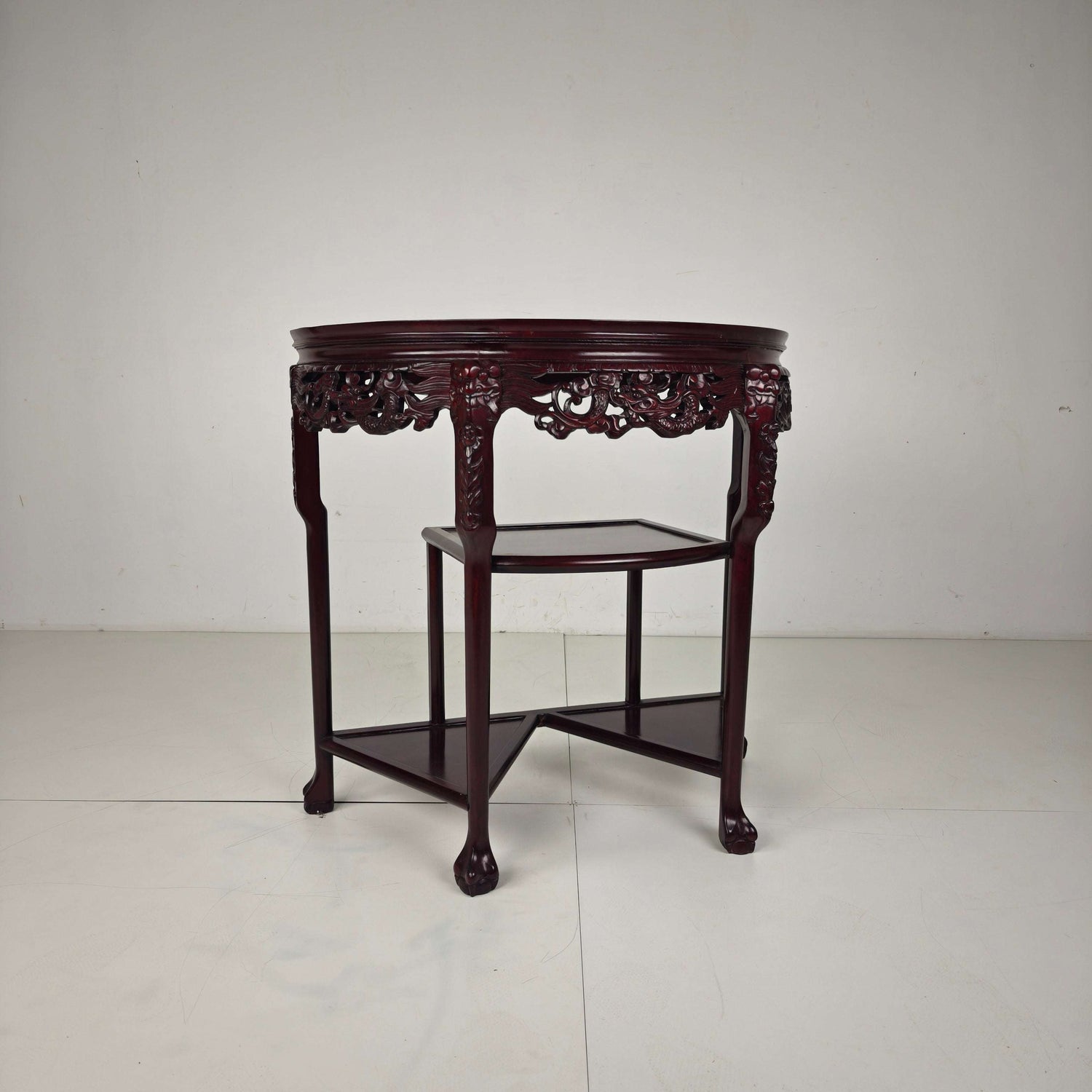 Vintage Chinese Hardwood Console / Side Table with Marble Top Vintage Chinese Hardwood Console / Side Table with Marble Top