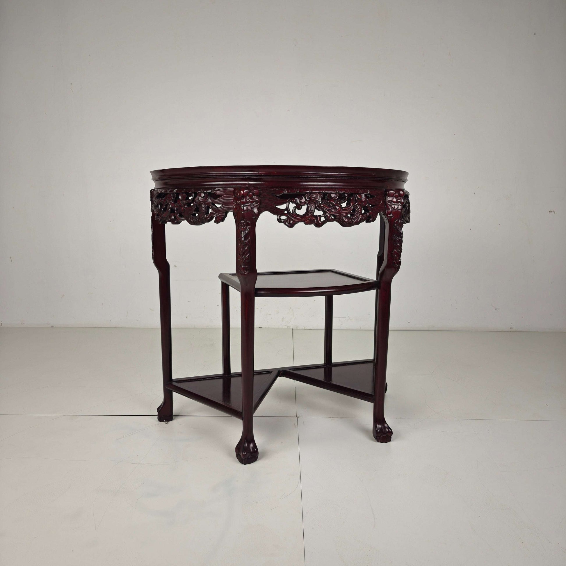 Vintage Chinese Hardwood Console / Side Table with Marble Top Vintage Chinese Hardwood Console / Side Table with Marble Top