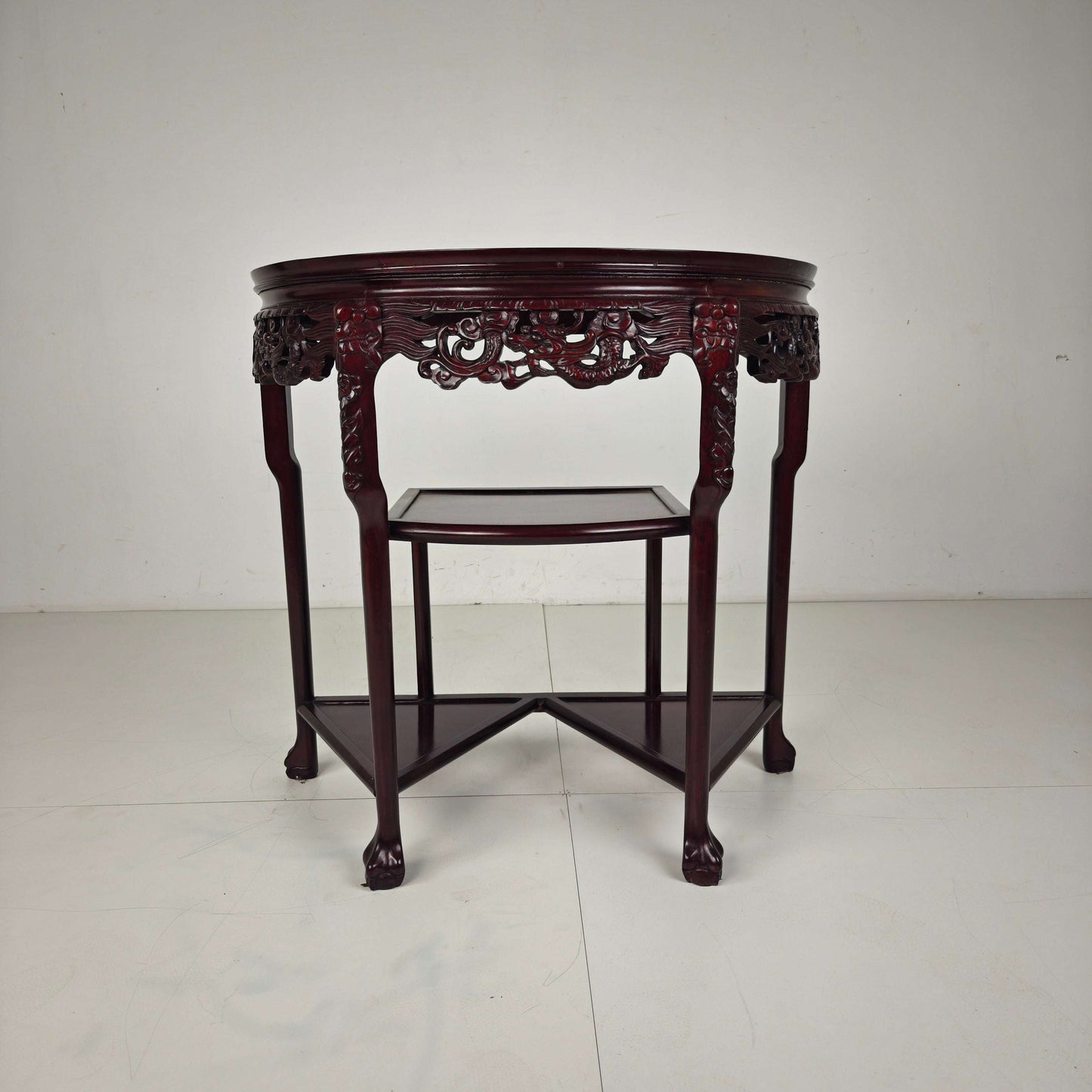 Vintage Chinese Hardwood Console / Side Table with Marble Top Vintage Chinese Hardwood Console / Side Table with Marble Top