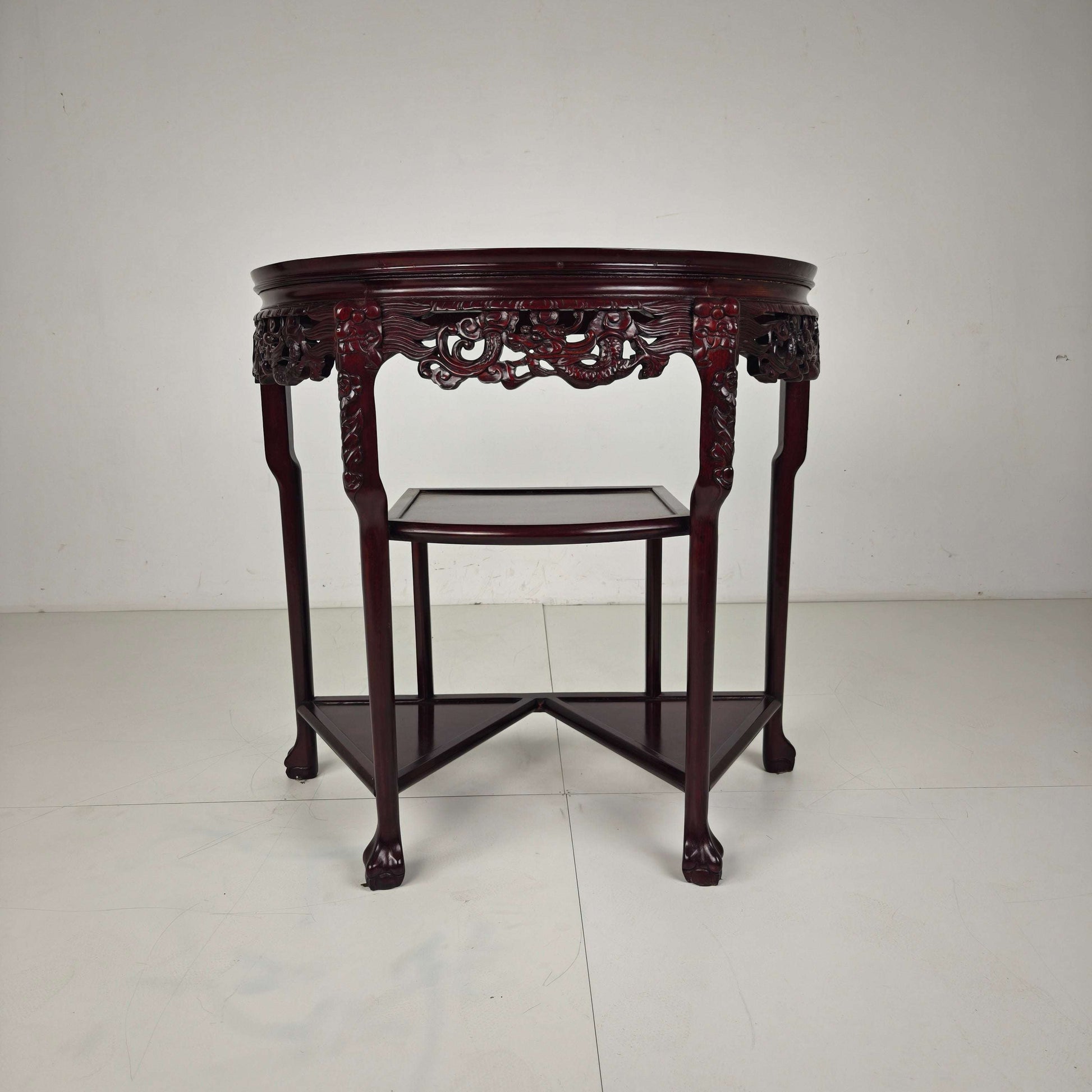 Vintage Chinese Hardwood Console / Side Table with Marble Top Vintage Chinese Hardwood Console / Side Table with Marble Top