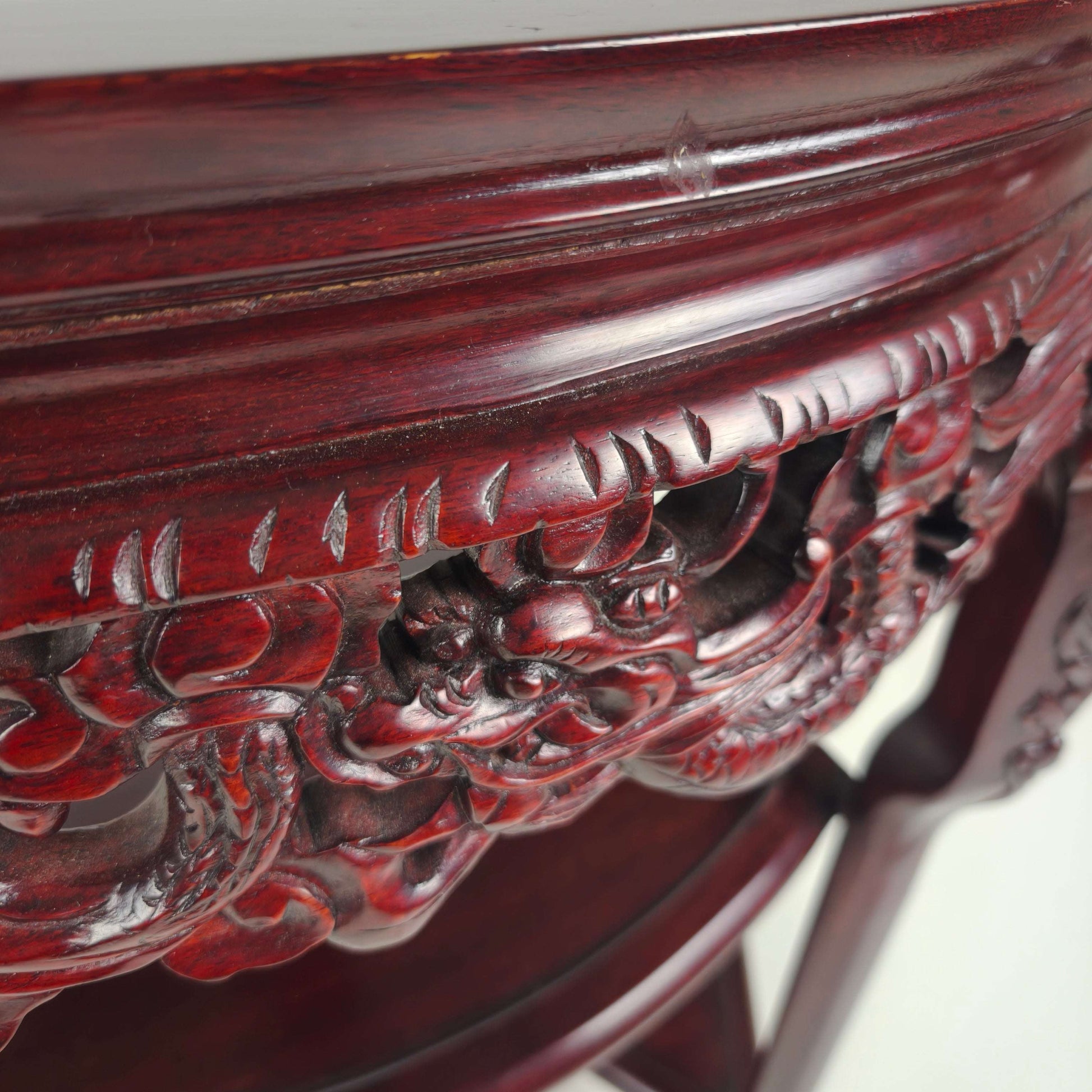 Vintage Chinese Hardwood Console / Side Table with Marble Top Vintage Chinese Hardwood Console / Side Table with Marble Top