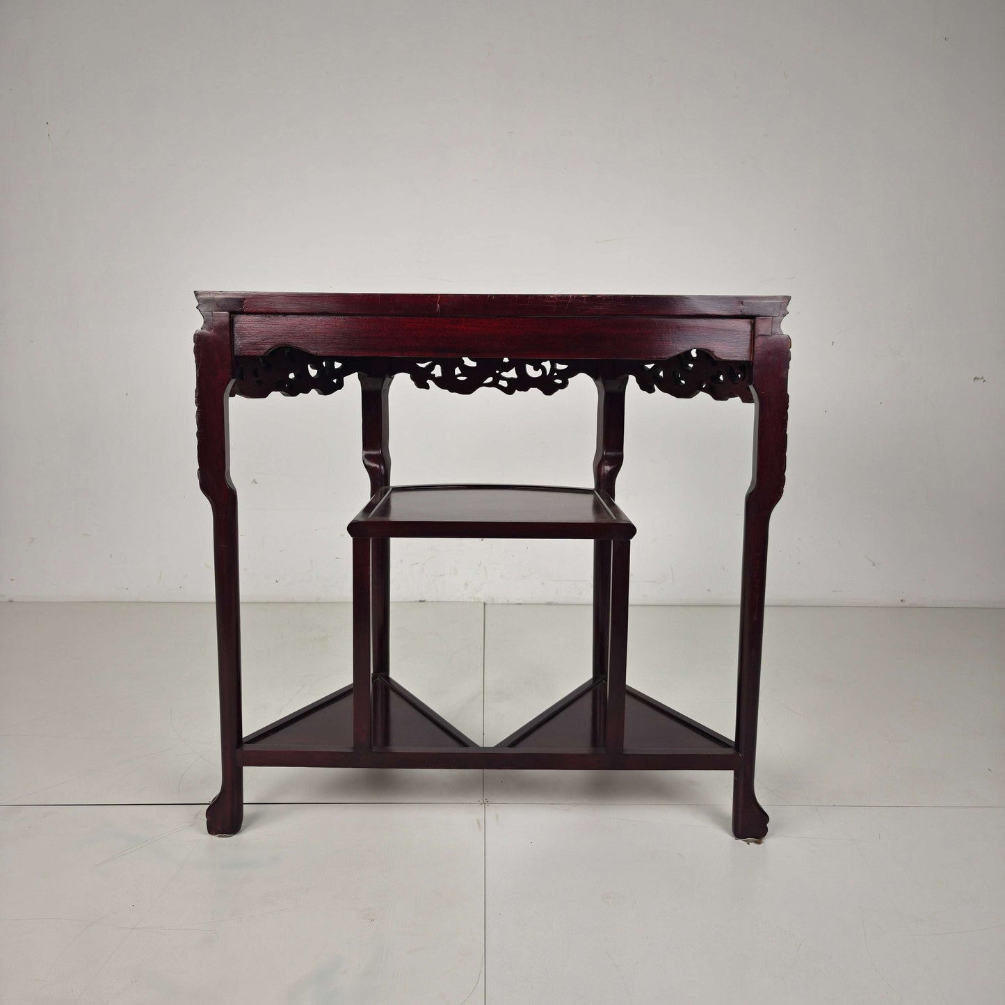 Vintage Chinese Hardwood Console / Side Table with Marble Top Vintage Chinese Hardwood Console / Side Table with Marble Top