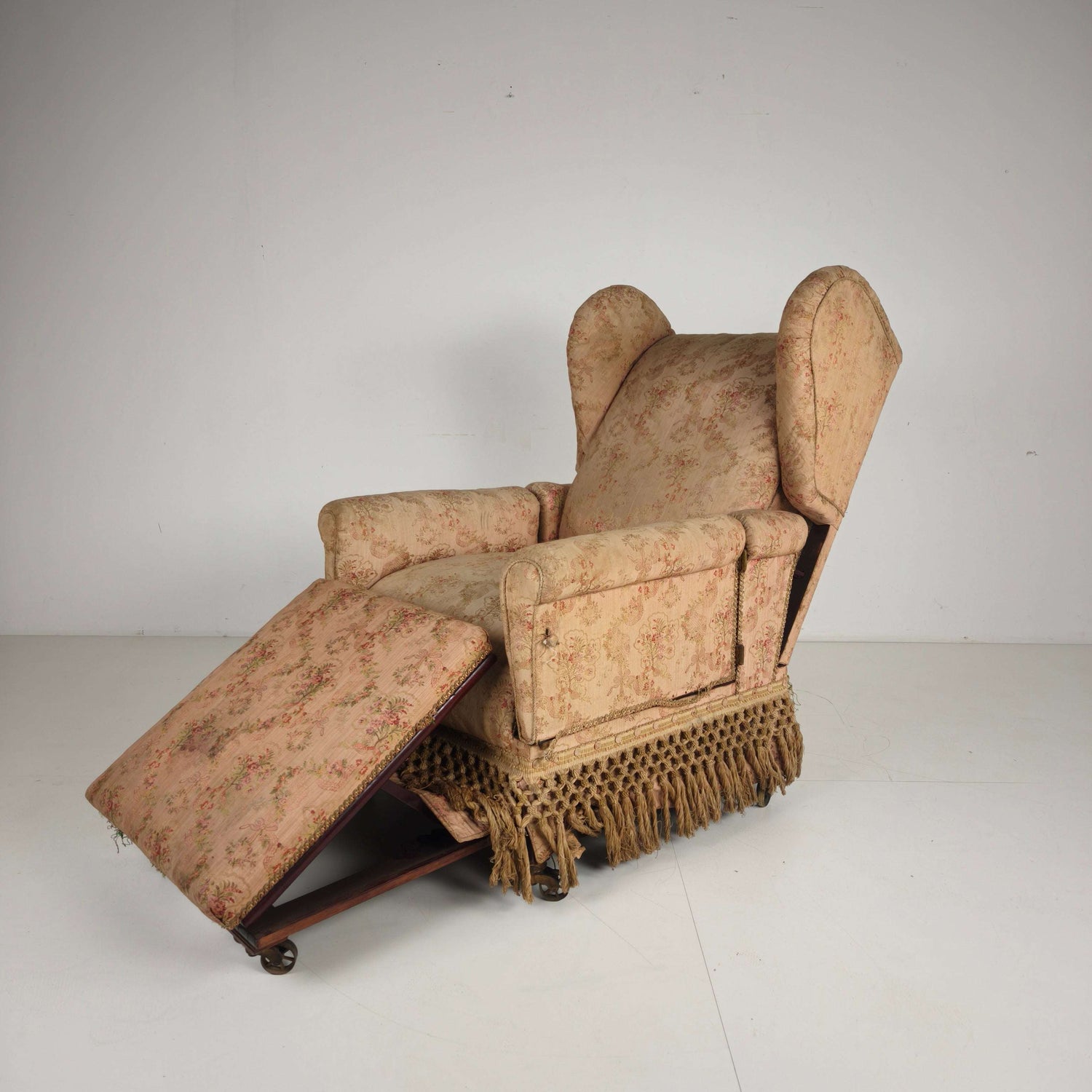 Antique English Carter’s Library Chair on Castors Antique English Carter’s Library Chair on Castors