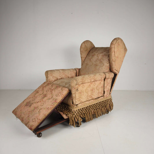 Antique English Carter’s Library Chair on Castors Antique English Carter’s Library Chair on Castors