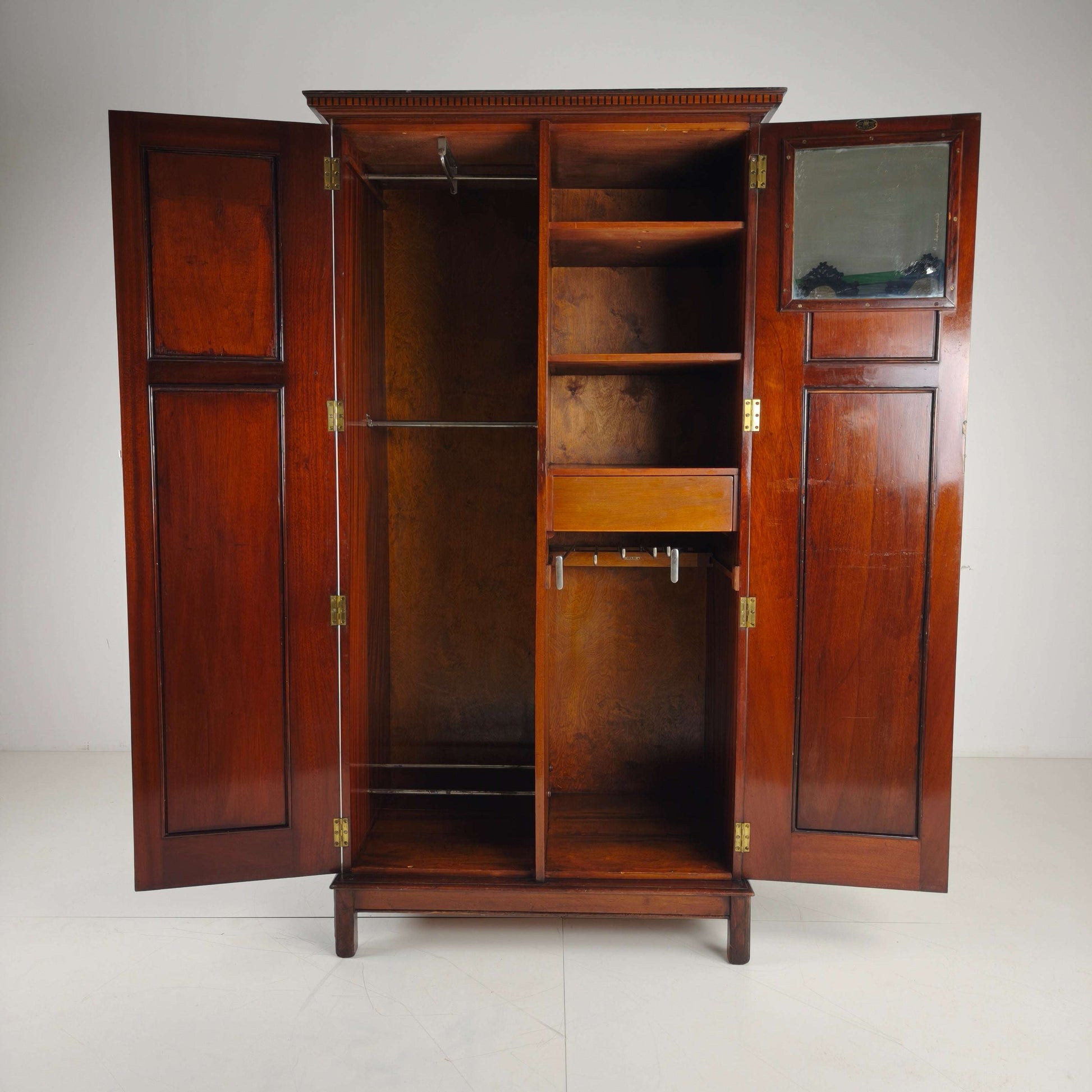 Early 20th Century Maple & Co. Gentleman’s Wardrobe Early 20th Century Maple & Co. Gentleman’s Wardrobe