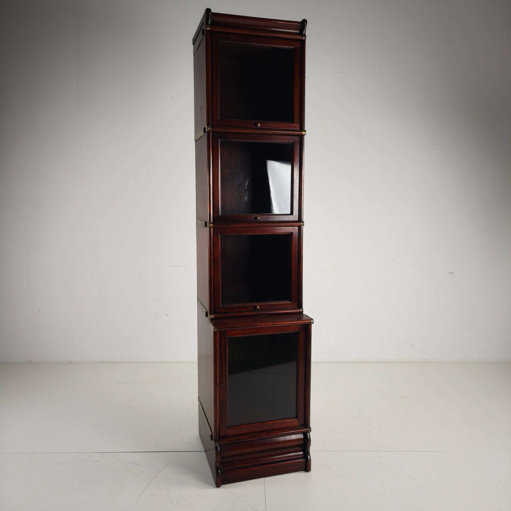 Late 20th Century Hardwood Barrister Bookcase Late 20th Century Hardwood Barrister Bookcase