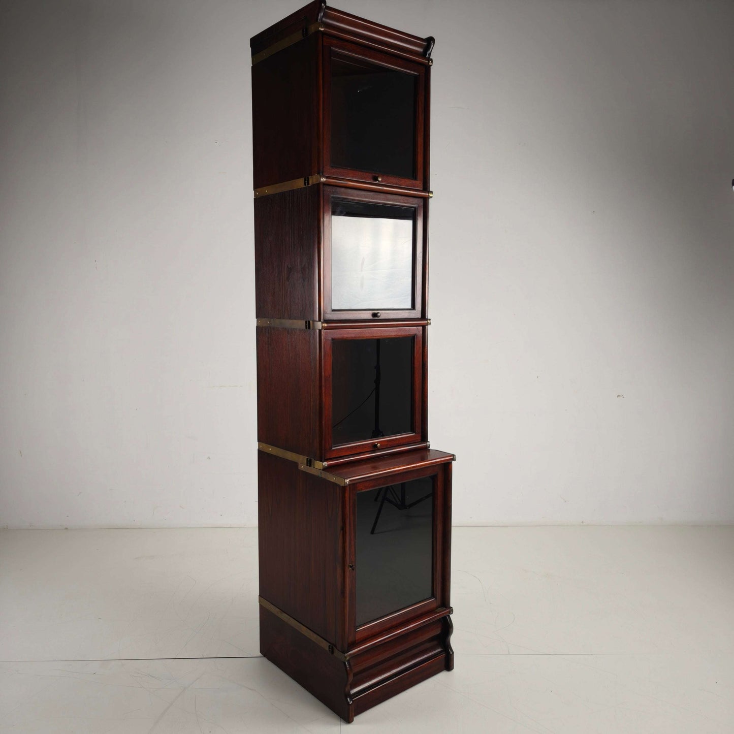 Late 20th Century Hardwood Barrister Bookcase Late 20th Century Hardwood Barrister Bookcase