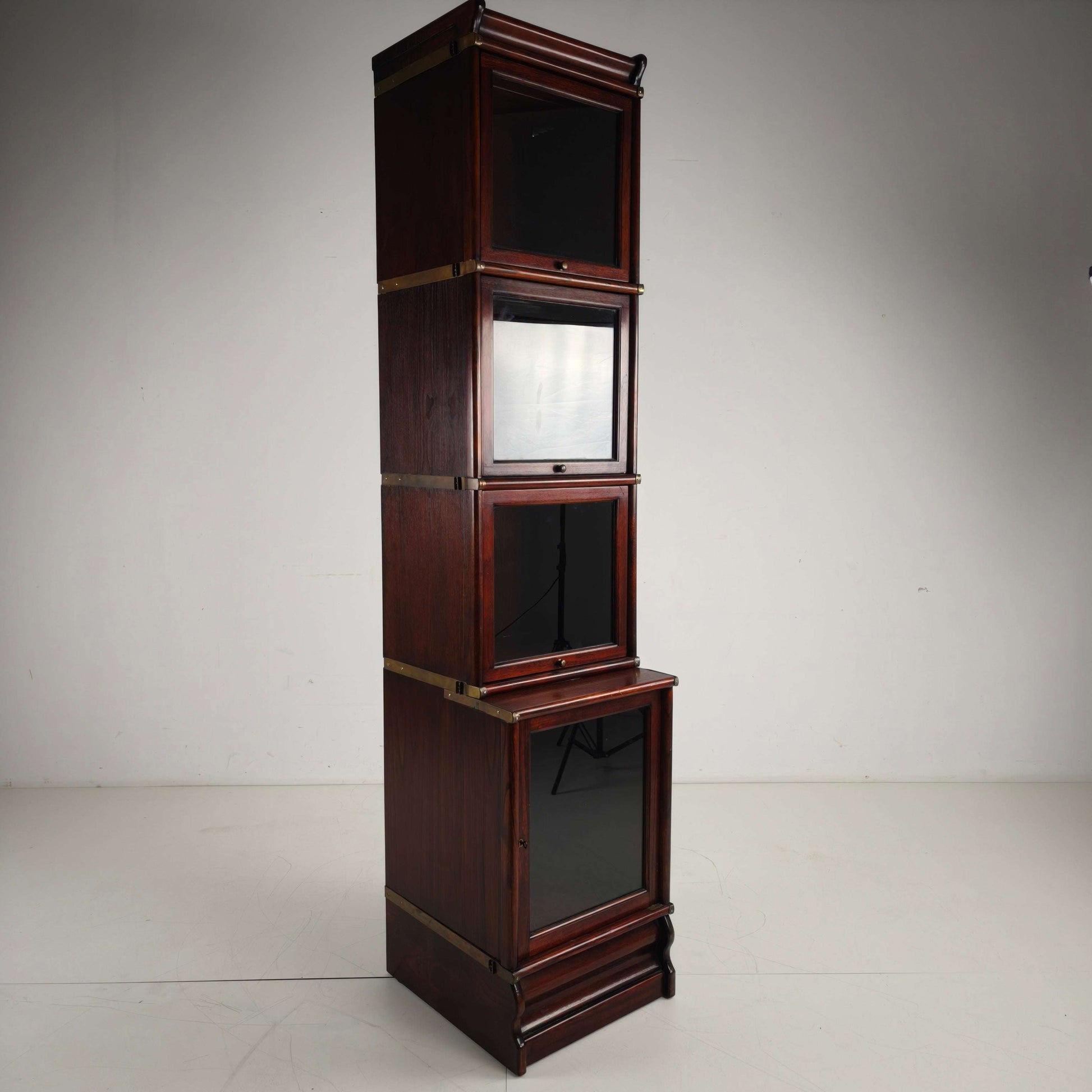 Late 20th Century Hardwood Barrister Bookcase Late 20th Century Hardwood Barrister Bookcase