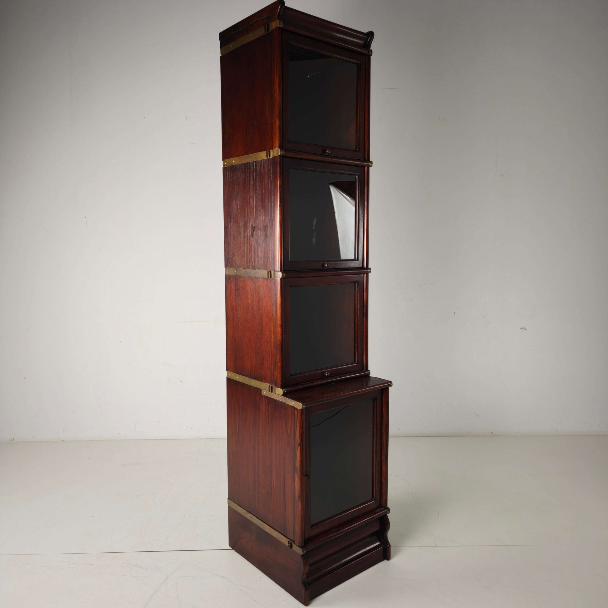 Late 20th Century Hardwood Barrister Bookcase Late 20th Century Hardwood Barrister Bookcase