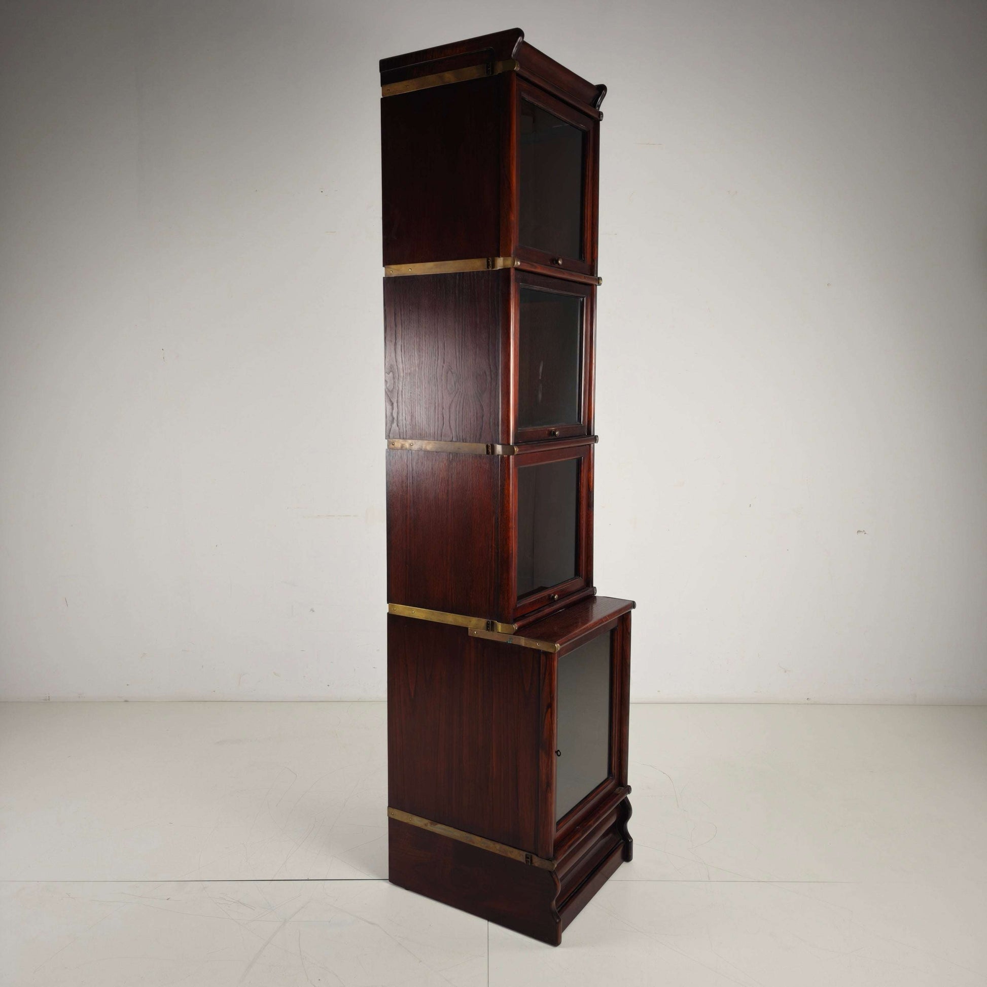 Late 20th Century Hardwood Barrister Bookcase Late 20th Century Hardwood Barrister Bookcase
