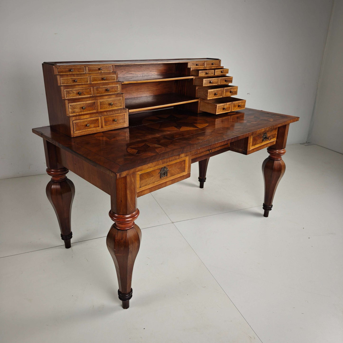 19th Century German Marquetry Writing Desk 19th Century German Marquetry Writing Desk