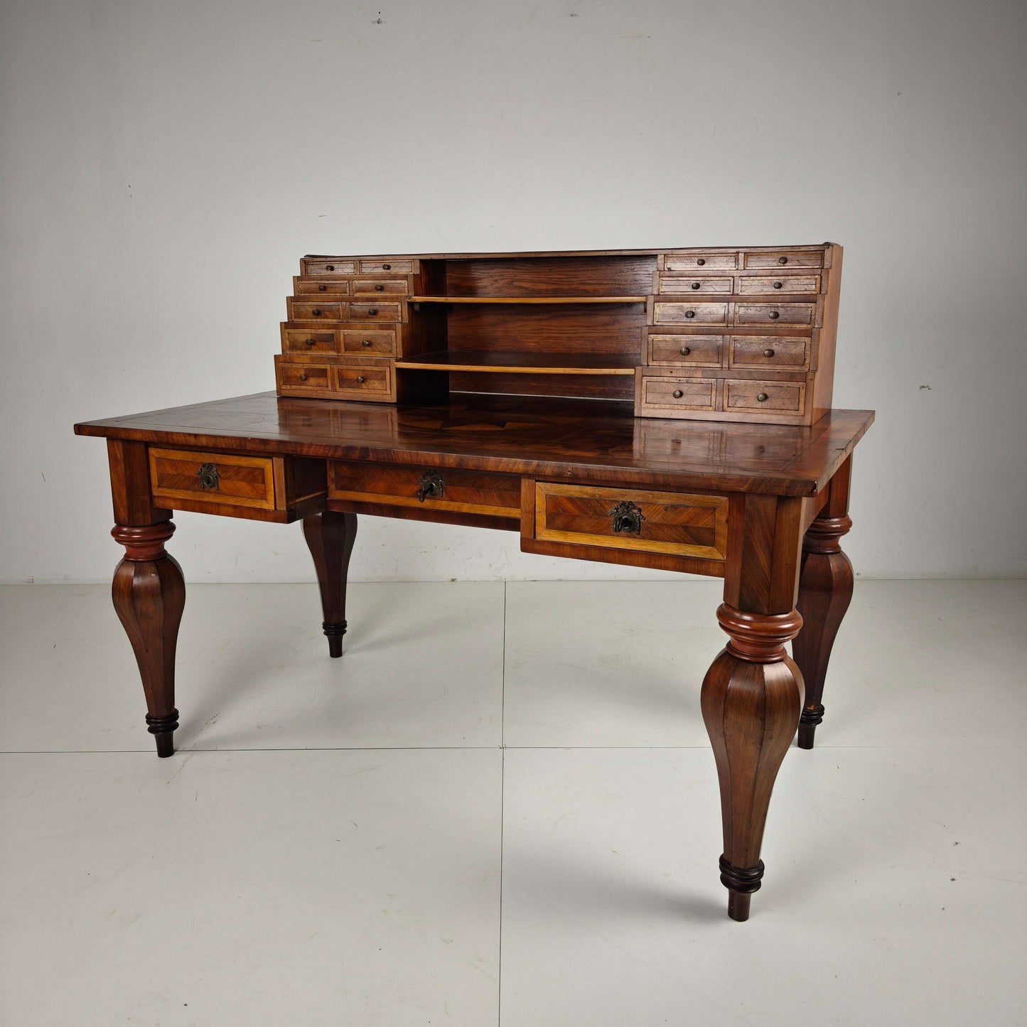 19th Century German Marquetry Writing Desk 19th Century German Marquetry Writing Desk