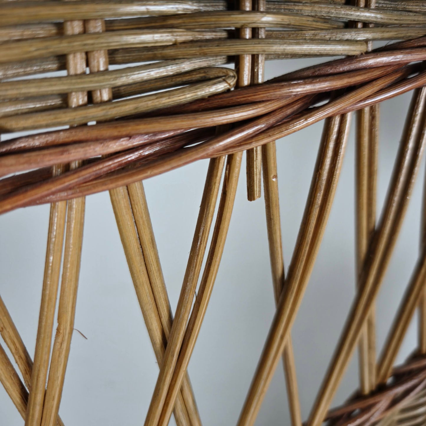 1970s Three-Panel Rattan Room Divider with Wicker Panels