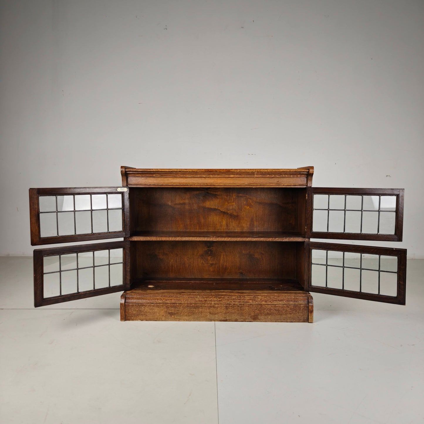 English Oak Bookcase by Minty Library Specialists, Oxford, 1920s