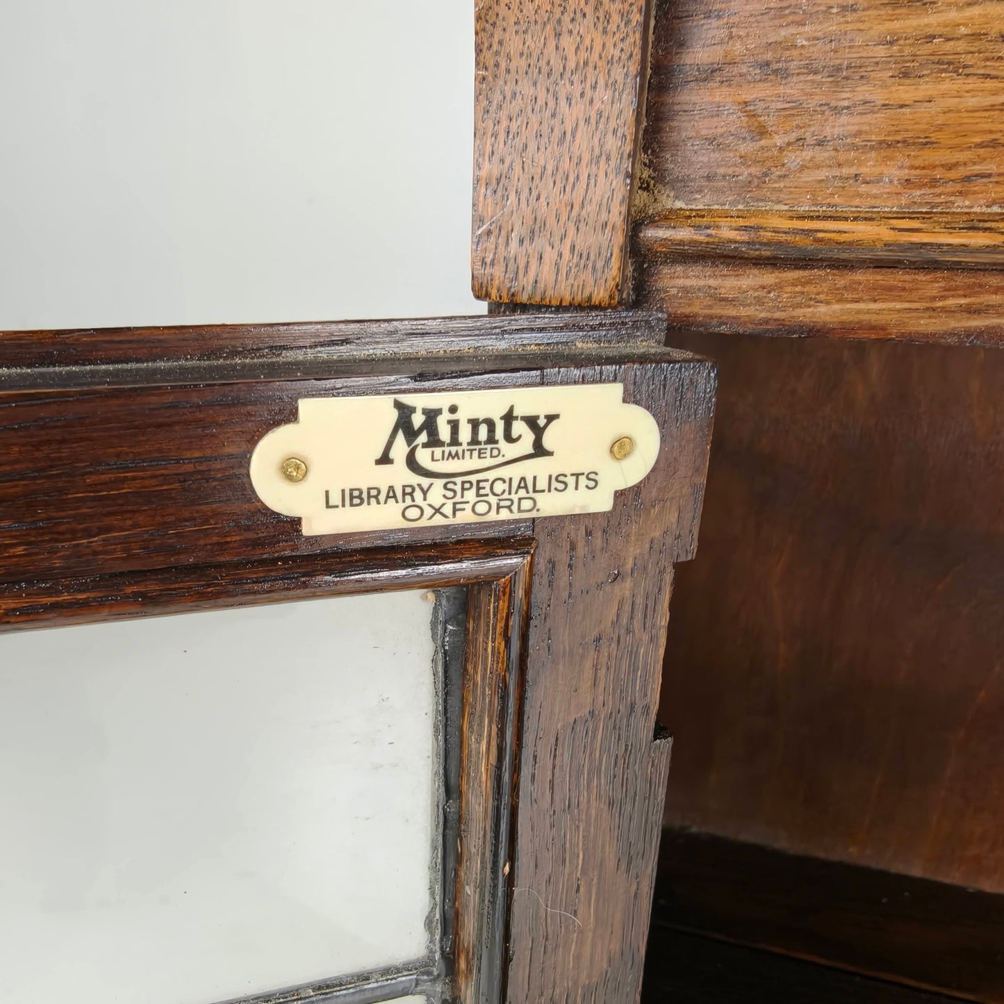 English Oak Bookcase by Minty Library Specialists, Oxford, 1920s
