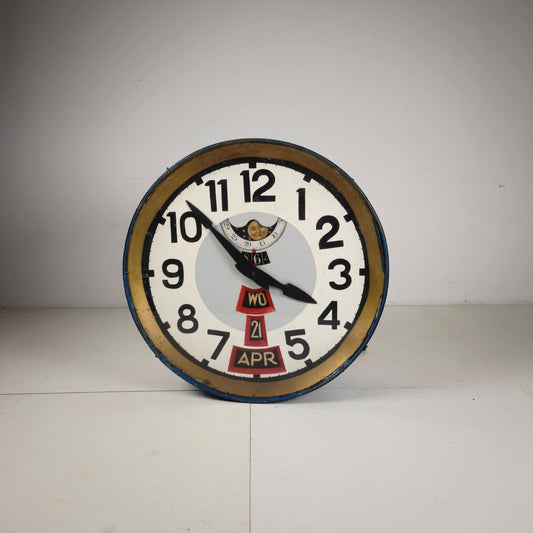 Large Station Clock with Moon Phase and Calendar, 78 cm Large Station Clock with Moon Phase and Calendar, 78 cm
