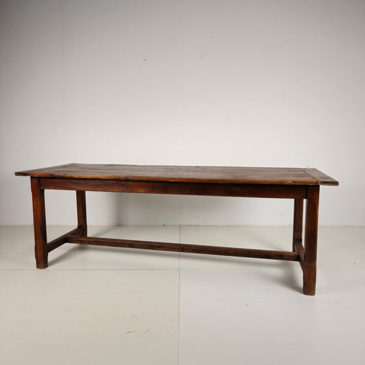 French Oak Farmhouse Table, 19th Century French Oak Farmhouse Table, 19th Century
