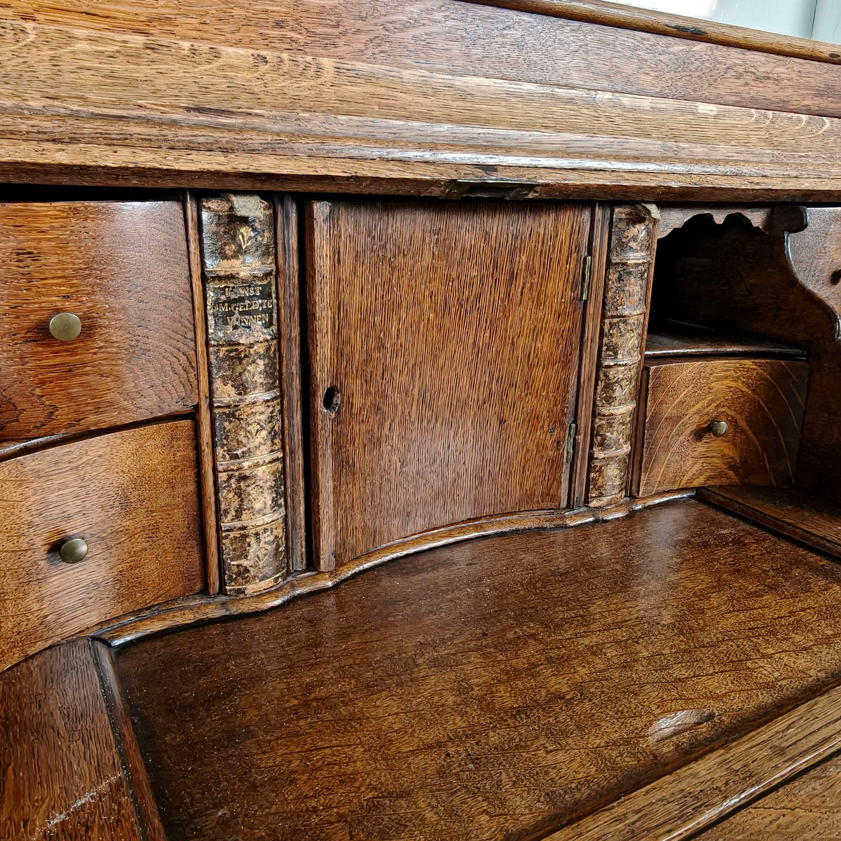 Dutch Oak Bureau Bookcase, 18th Century Dutch Oak Bureau Bookcase, 18th Century