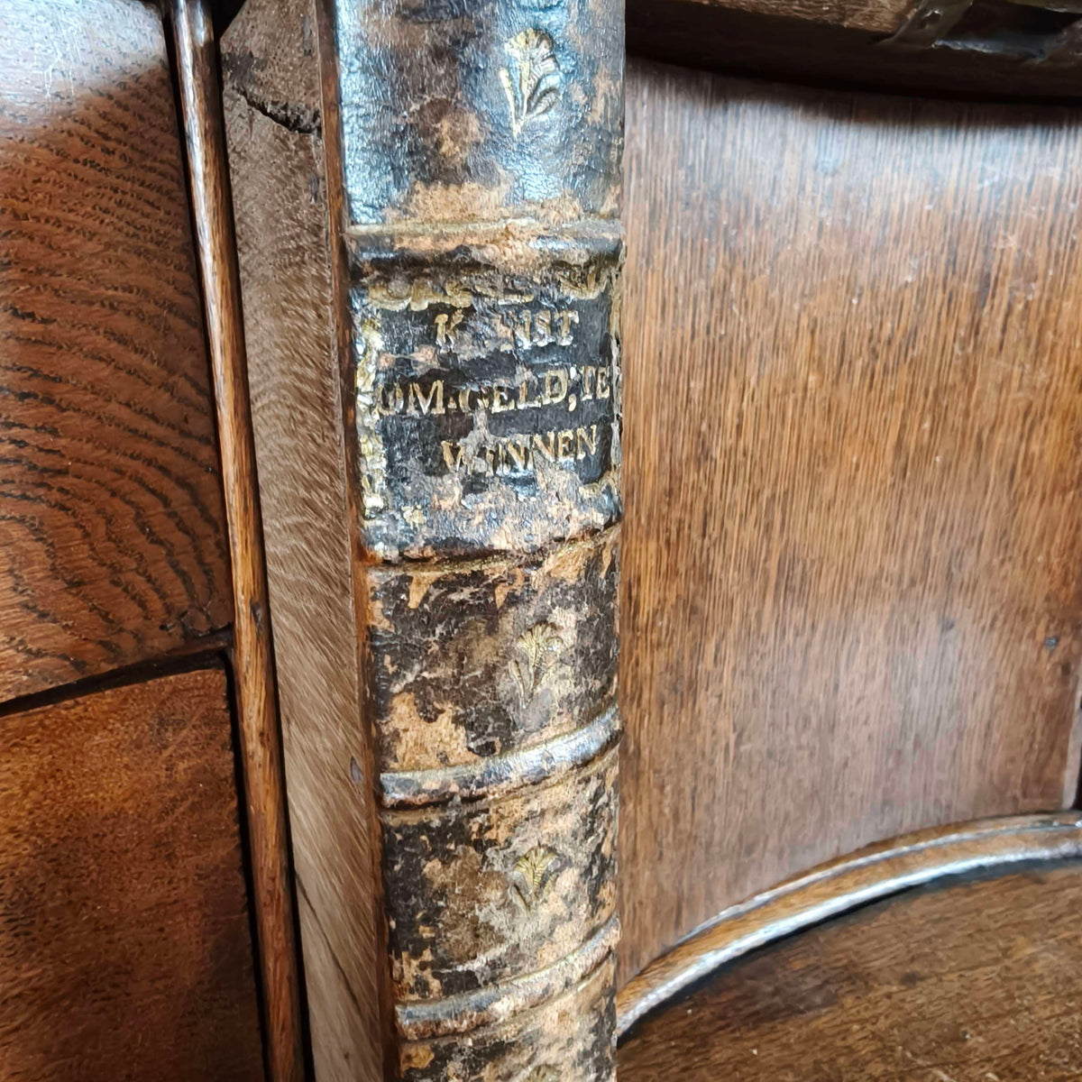 Dutch Oak Bureau Bookcase, 18th Century Dutch Oak Bureau Bookcase, 18th Century