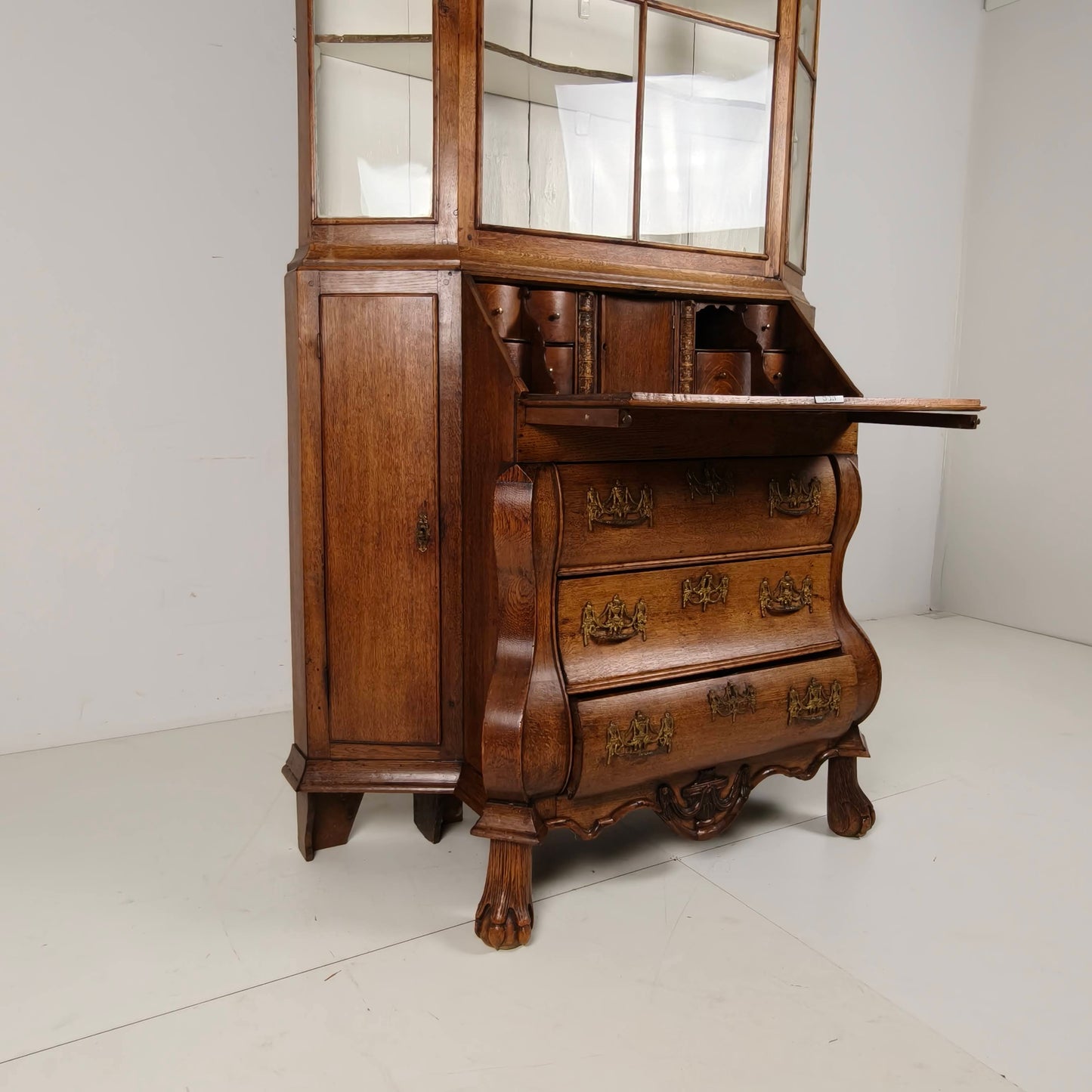 Dutch Oak Bureau Bookcase, 18th Century