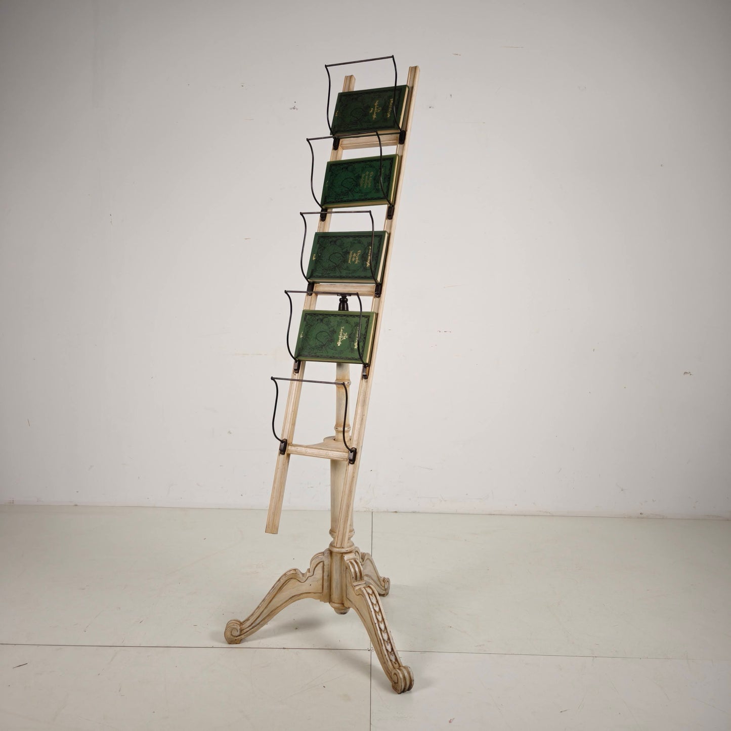 Antique English Rotating Newspaper, Magazine & Book Stand, 20th Century