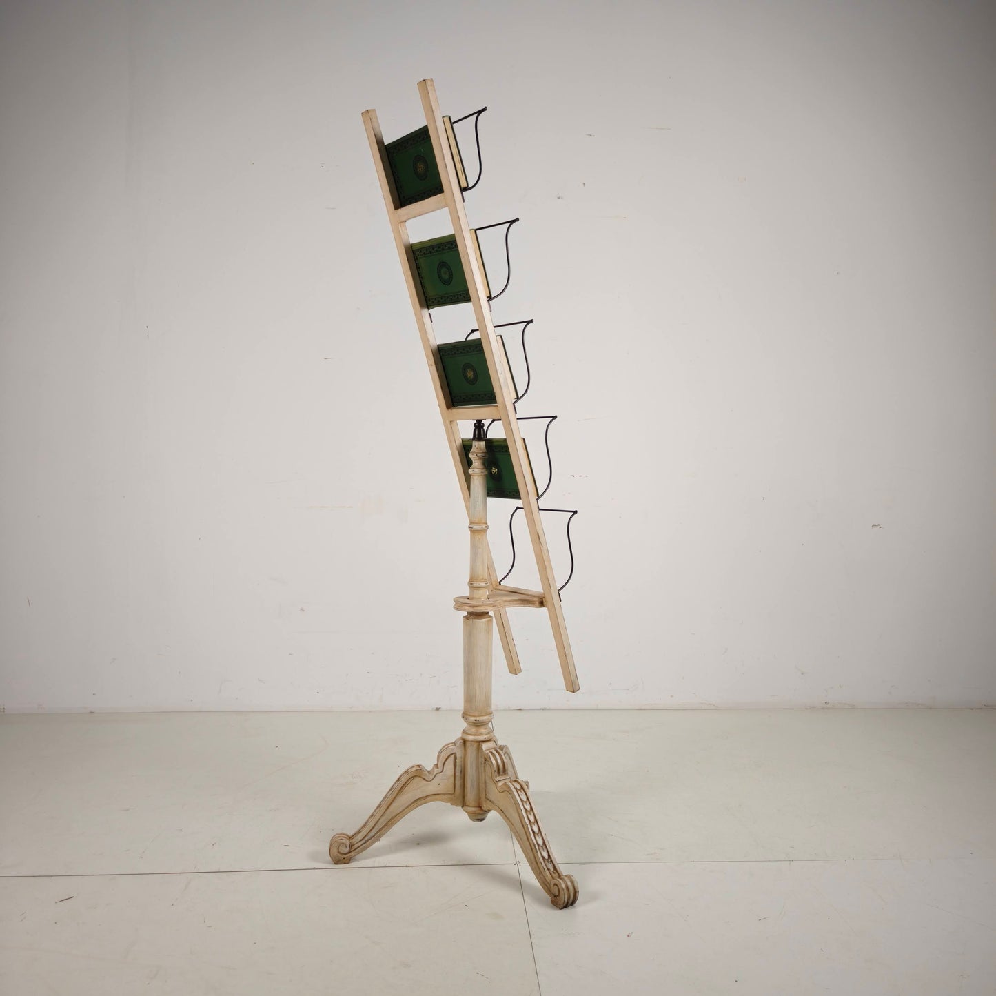 Antique English Rotating Newspaper, Magazine & Book Stand, 20th Century