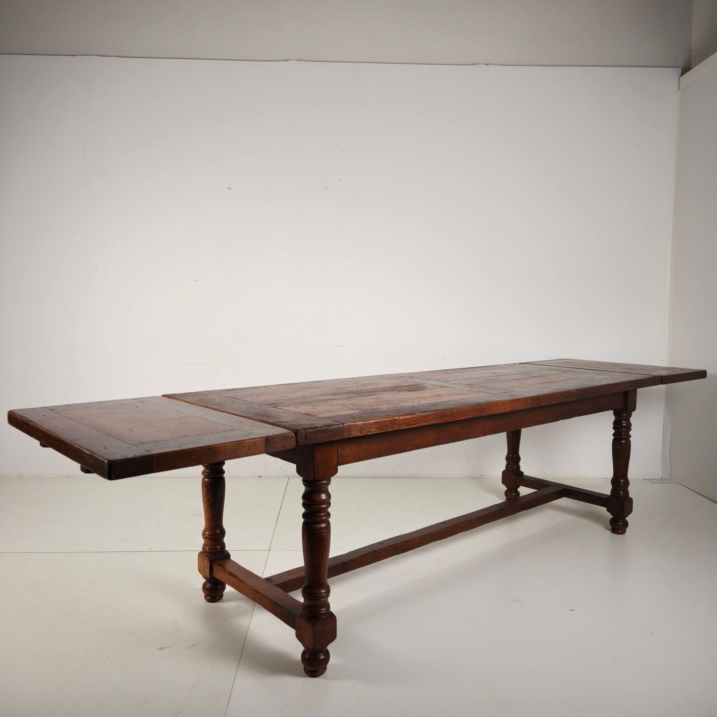 Large French Oak Monastery Table 320/220 cm, early 20th Century