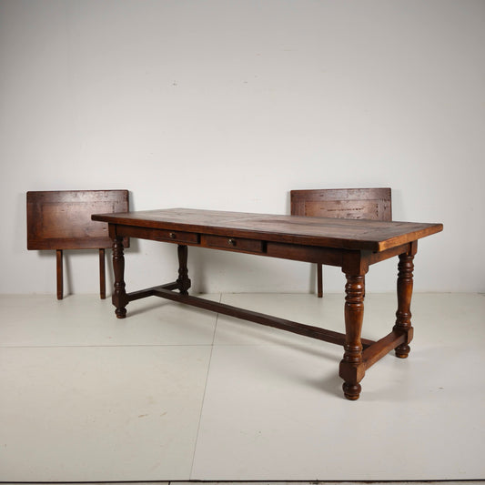 Large French Oak Monastery Table 320/220 cm, early 20th Century Large French Oak Monastery Table 320/220 cm, early 20th Century
