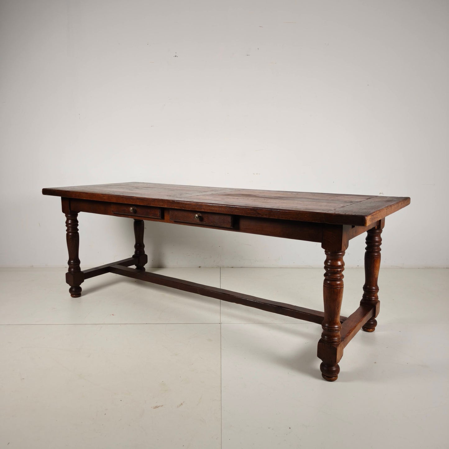 Large French Oak Monastery Table 320/220 cm, early 20th Century