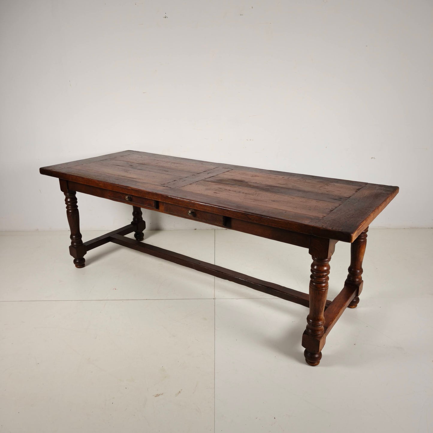 Large French Oak Monastery Table 320/220 cm, early 20th Century