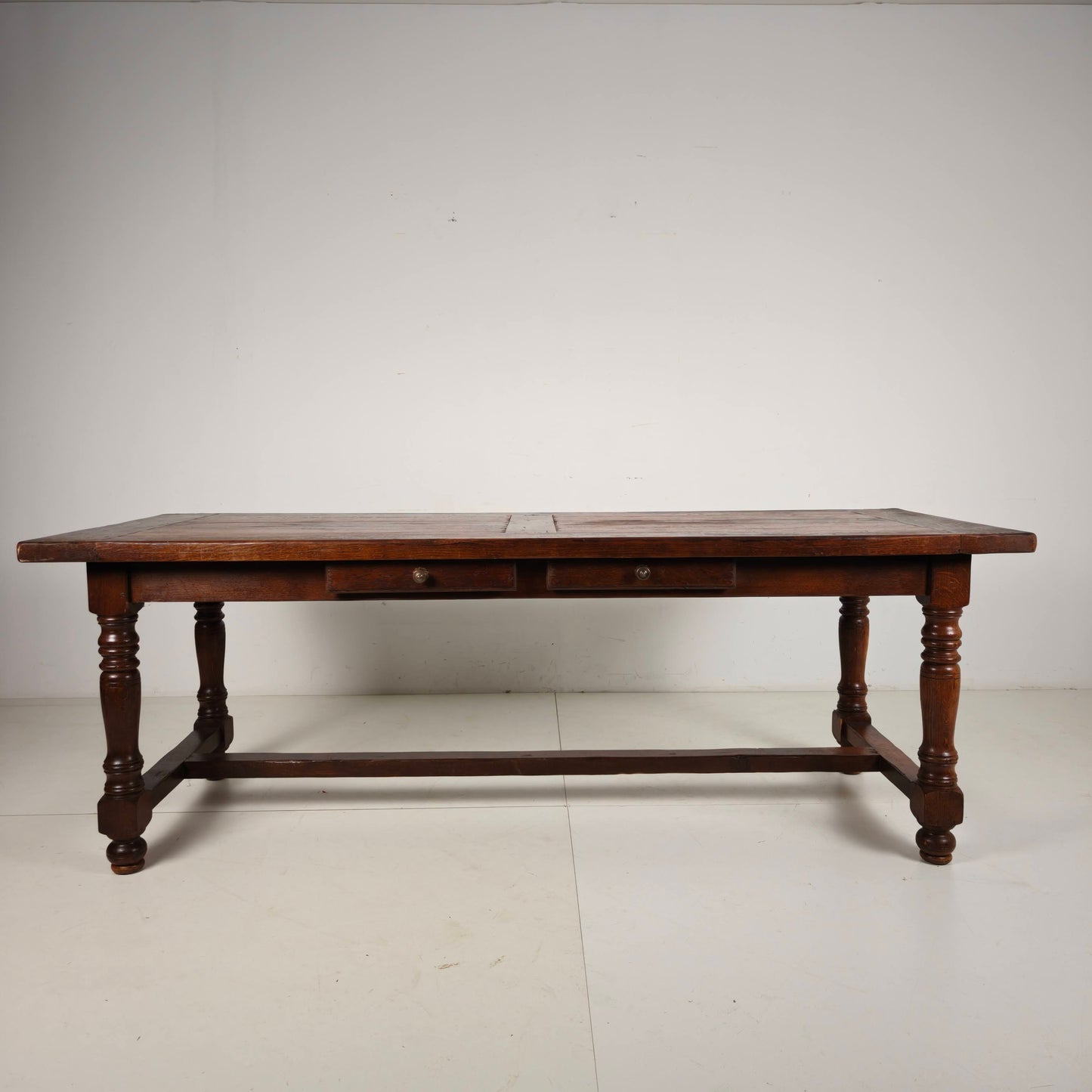 Large French Oak Monastery Table 320/220 cm, early 20th Century