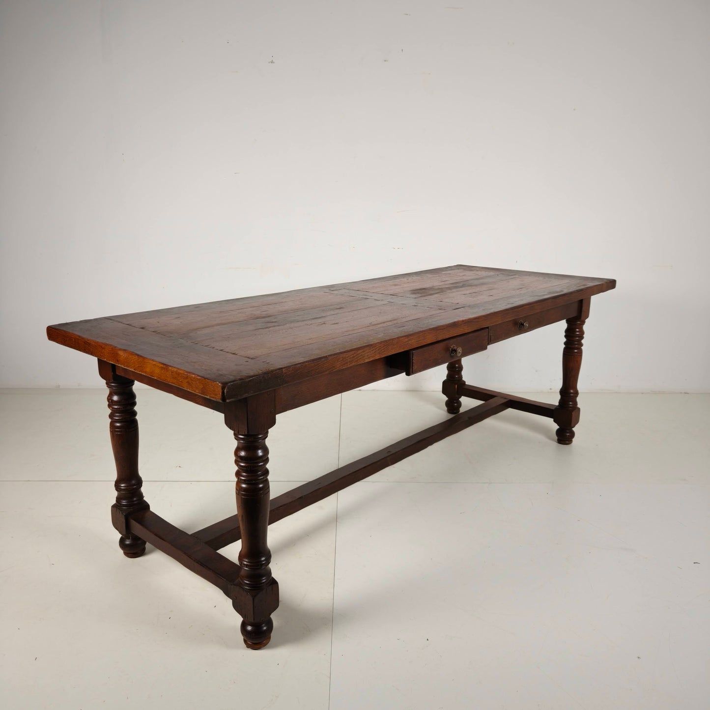 Large French Oak Monastery Table 320/220 cm, early 20th Century