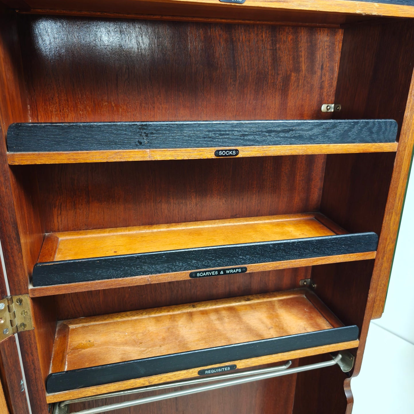 English Art Deco Light Burr Walnut Compactom Gentleman's Wardrobe
