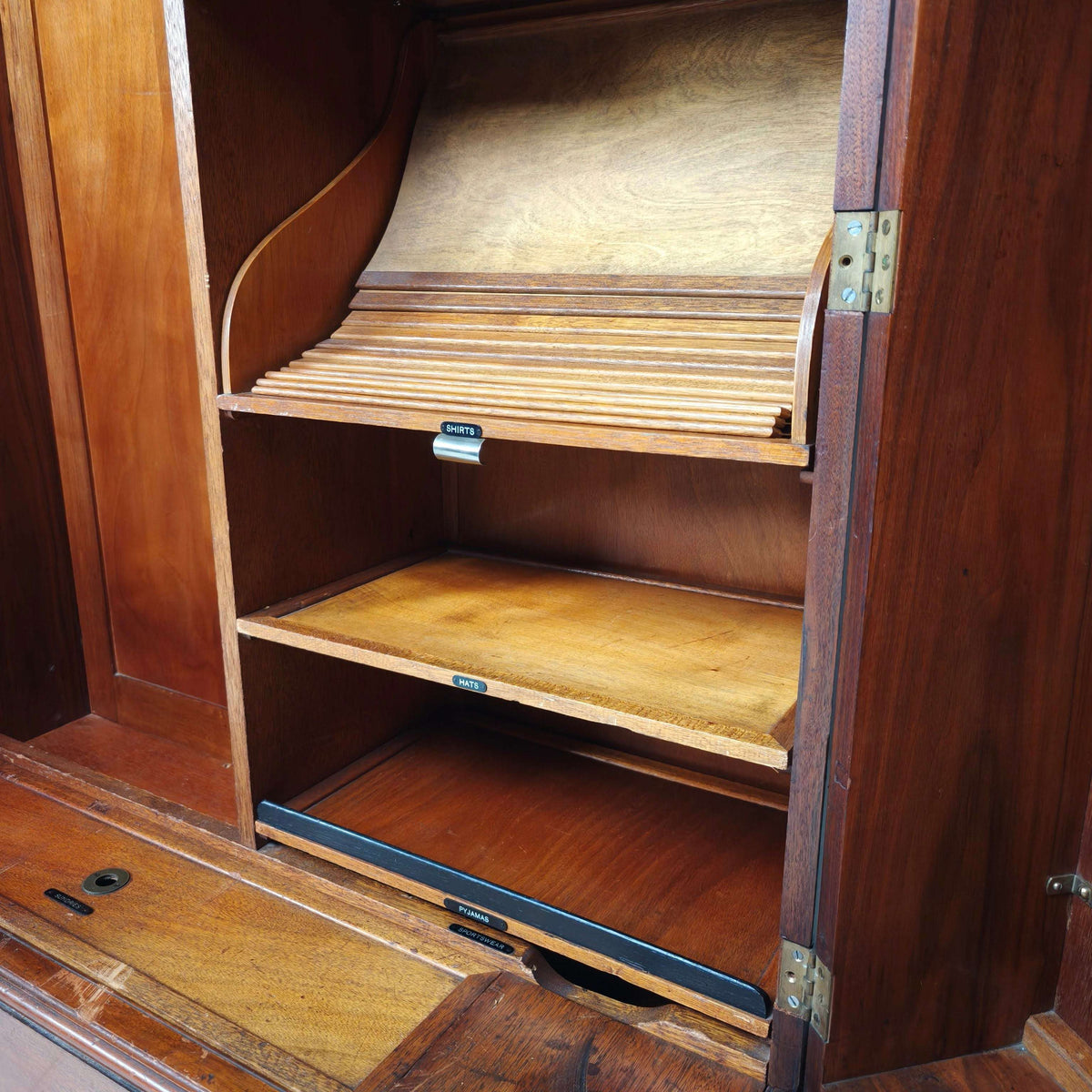 English Art Deco Light Burr Walnut Compactom Gentleman's Wardrobe English Art Deco Light Burr Walnut Compactom Gentleman's Wardrobe