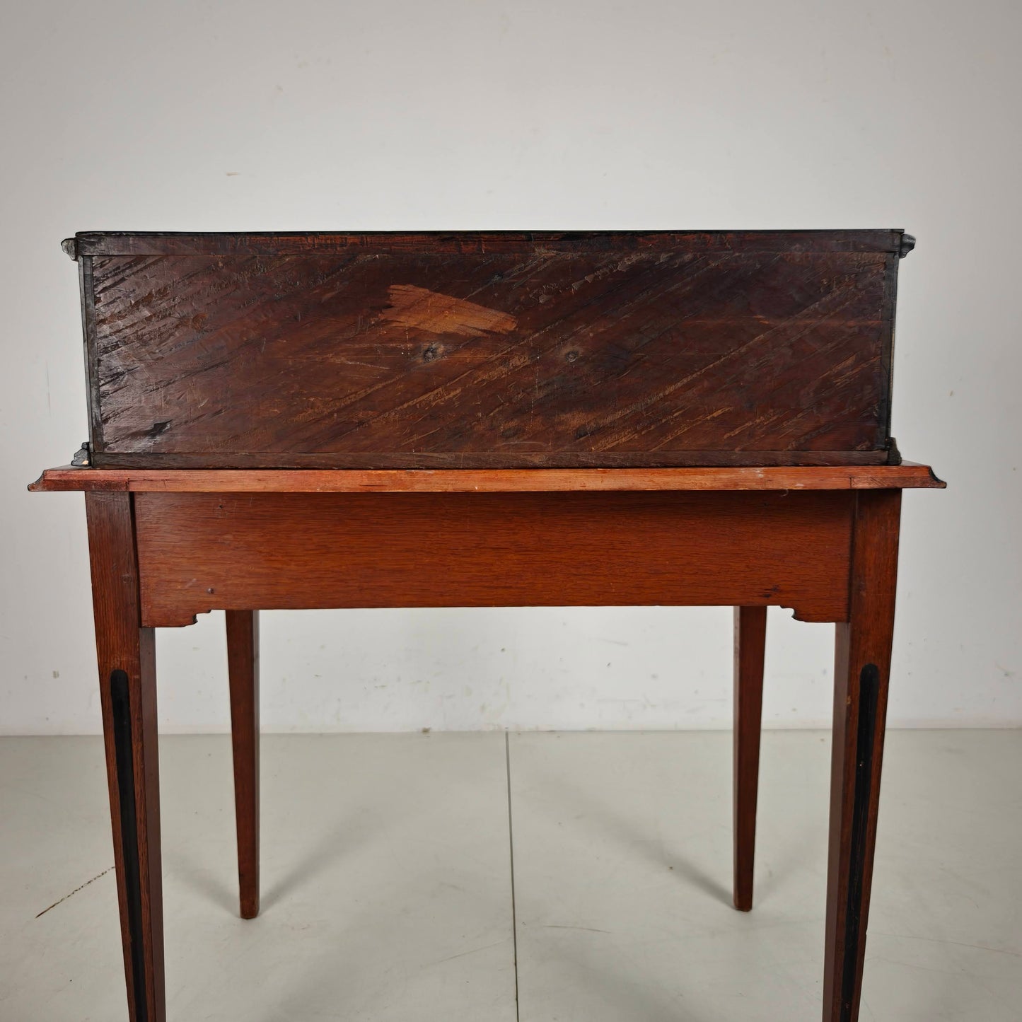 Exceptional 18th Century Indonesian Amboyna & Ebony Portable Writing Desk on Custom Stand