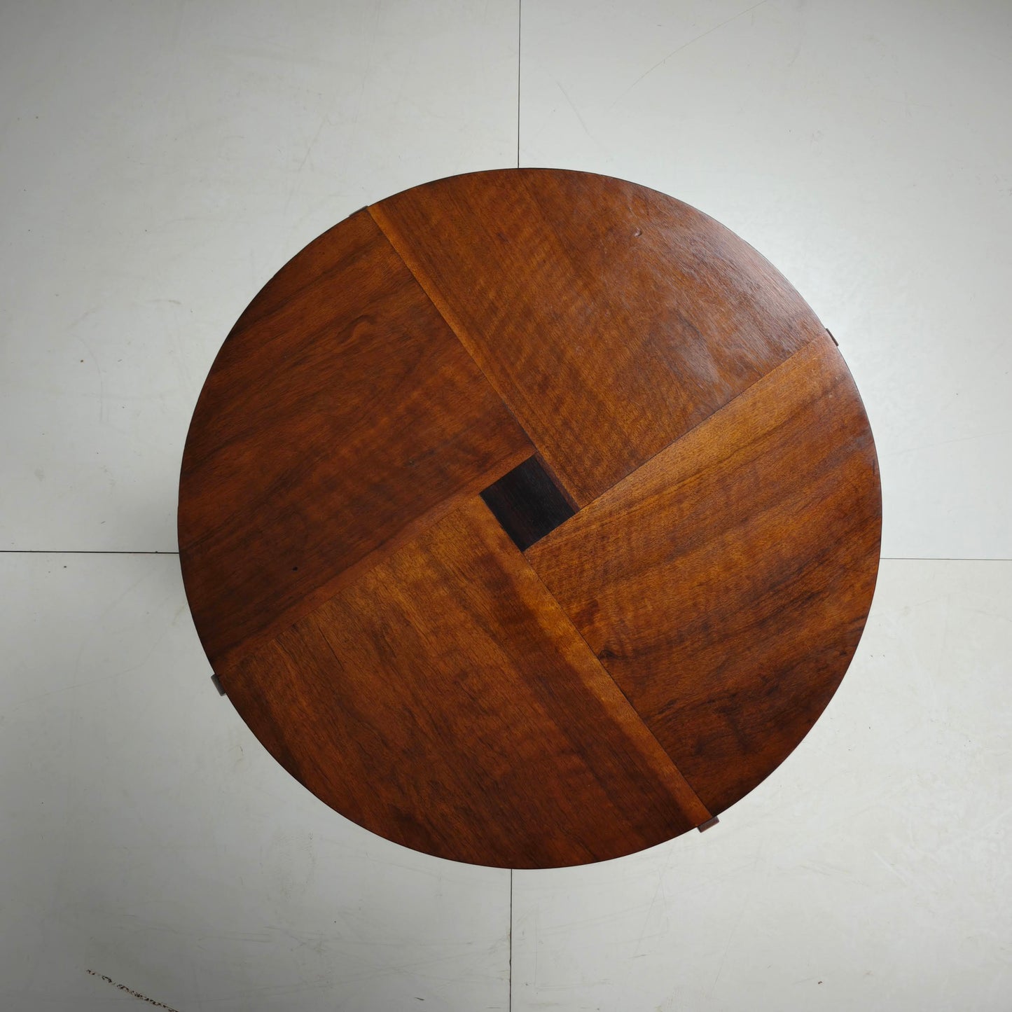 Amsterdam School Oak Side Table with Square Motif, Netherlands, Circa 1925